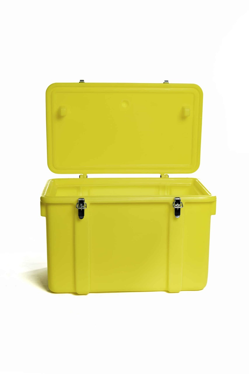 Coffre de rangement plastique jaune 400 L : Commandez sur Techni